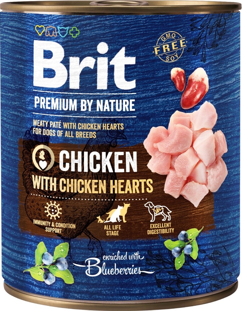 BRIT Premium by Nature Chicken with hearts - 800 g