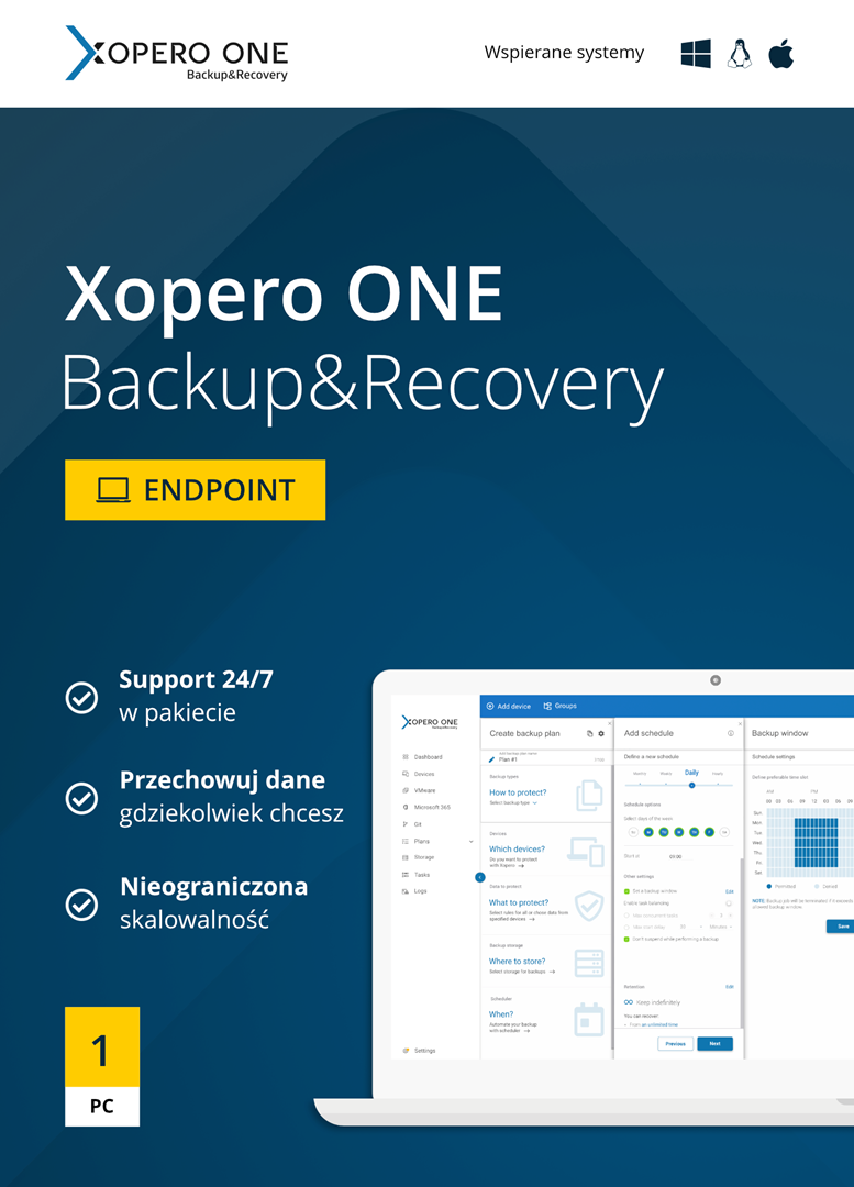 Xopero ONE Lifetime 1x Endpoint Agent + Support Standard - Renewal 2 years