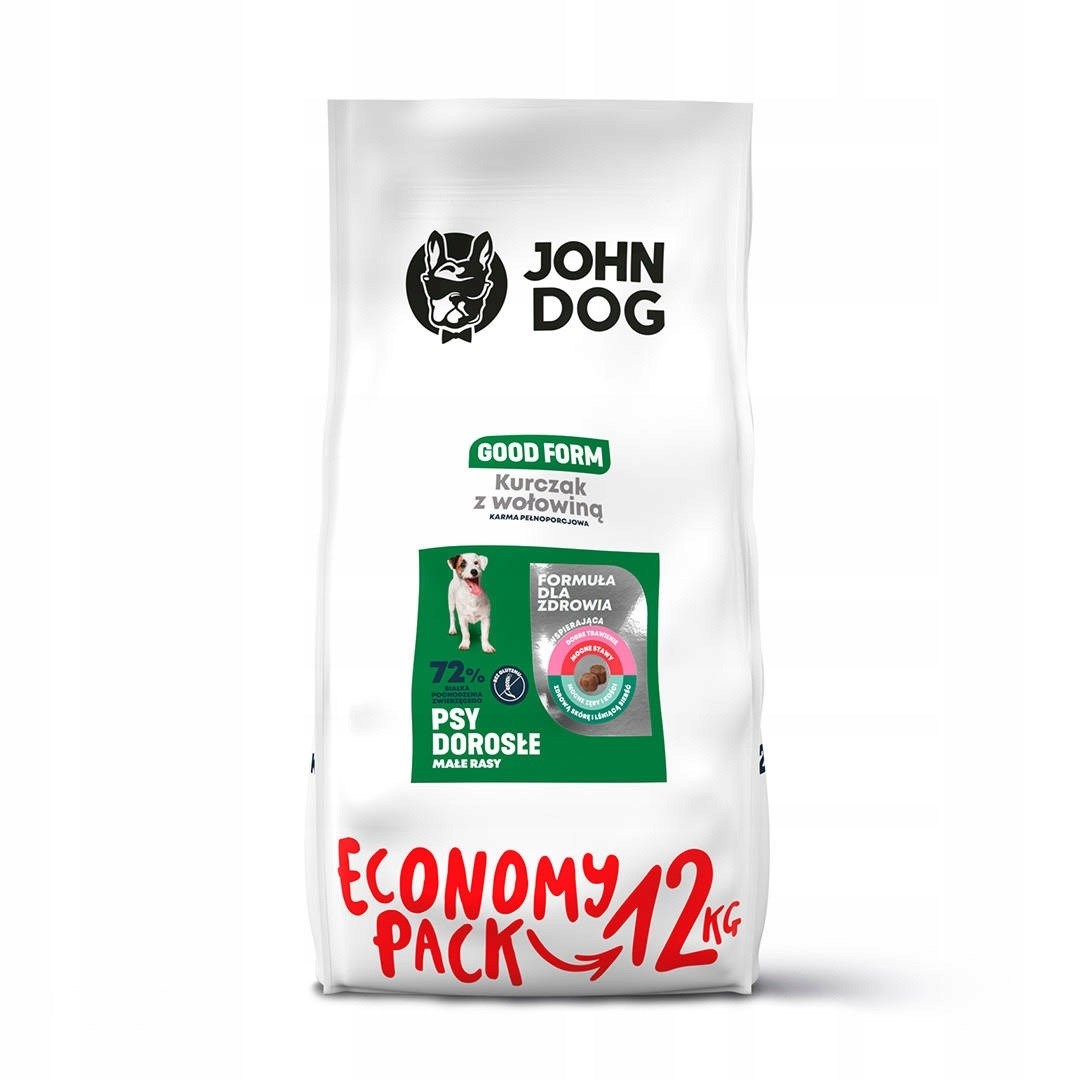 John Dog GOOD FORM MAŁE RASY Kurczak z Wołowiną 12kg — zdjęcie 1 z 2