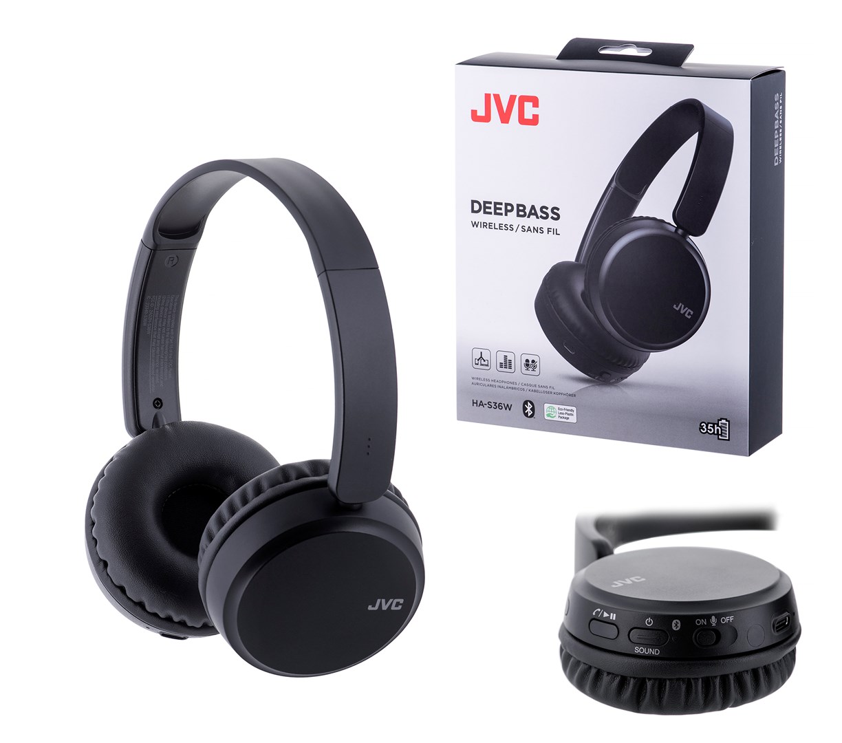 Słuchawki JVC HAS-36WBU BT BLACK — zdjęcie 1 z 8