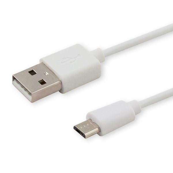 Kabel SAVIO CL-123 Micro USB - USB 2.0, 1m, biały — zdjęcie 1 z 4