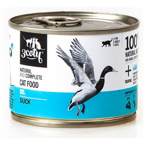 3Coty DUCK for Adult cats 180g - Karma mokra — zdjęcie 1 z 5