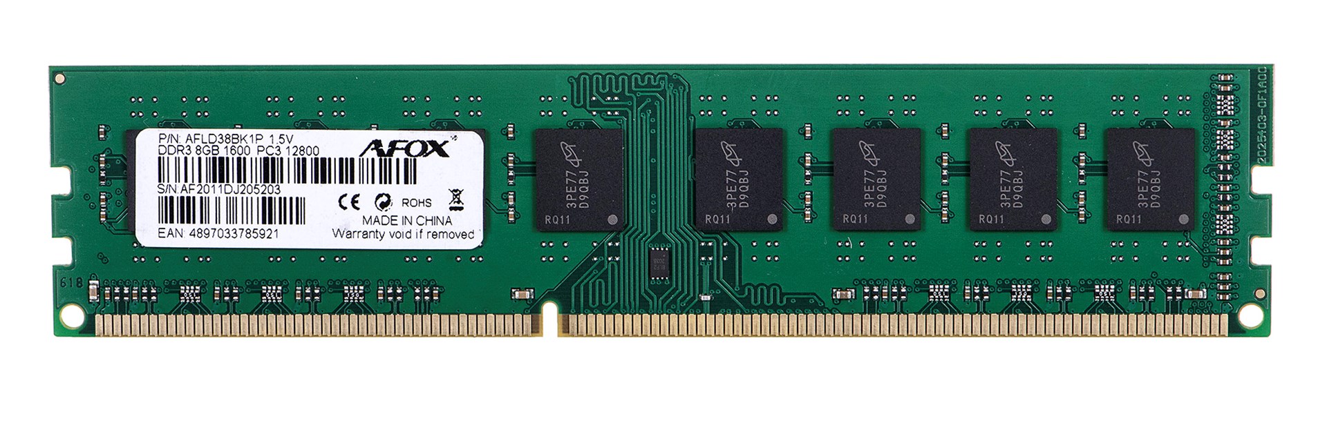 AFOX RAM DDR3 8G 1600MHZ - Pamięć DIMM