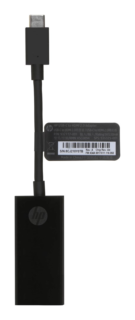 Przejściówka HP USB-C do HDMI 2.0 Adapter czarny — zdjęcie 1 z 3