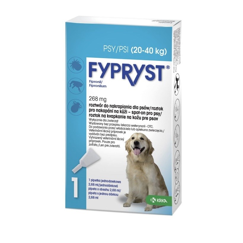 FYPRYST 268 MG PIES 20-40 KG 1 PIPETA