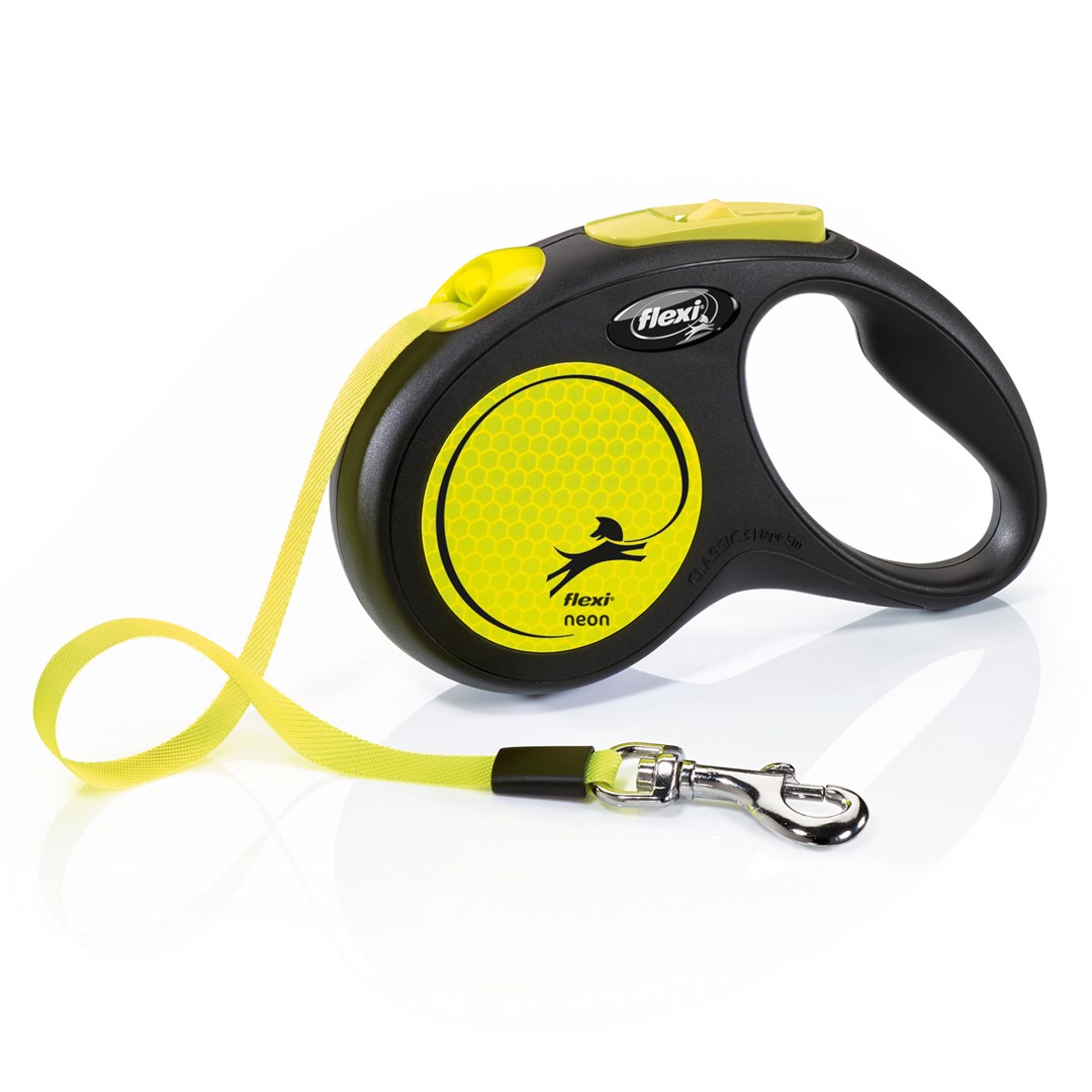Smycz flexi New Neon S 5m - kolor źółty — zdjęcie 1 z 7