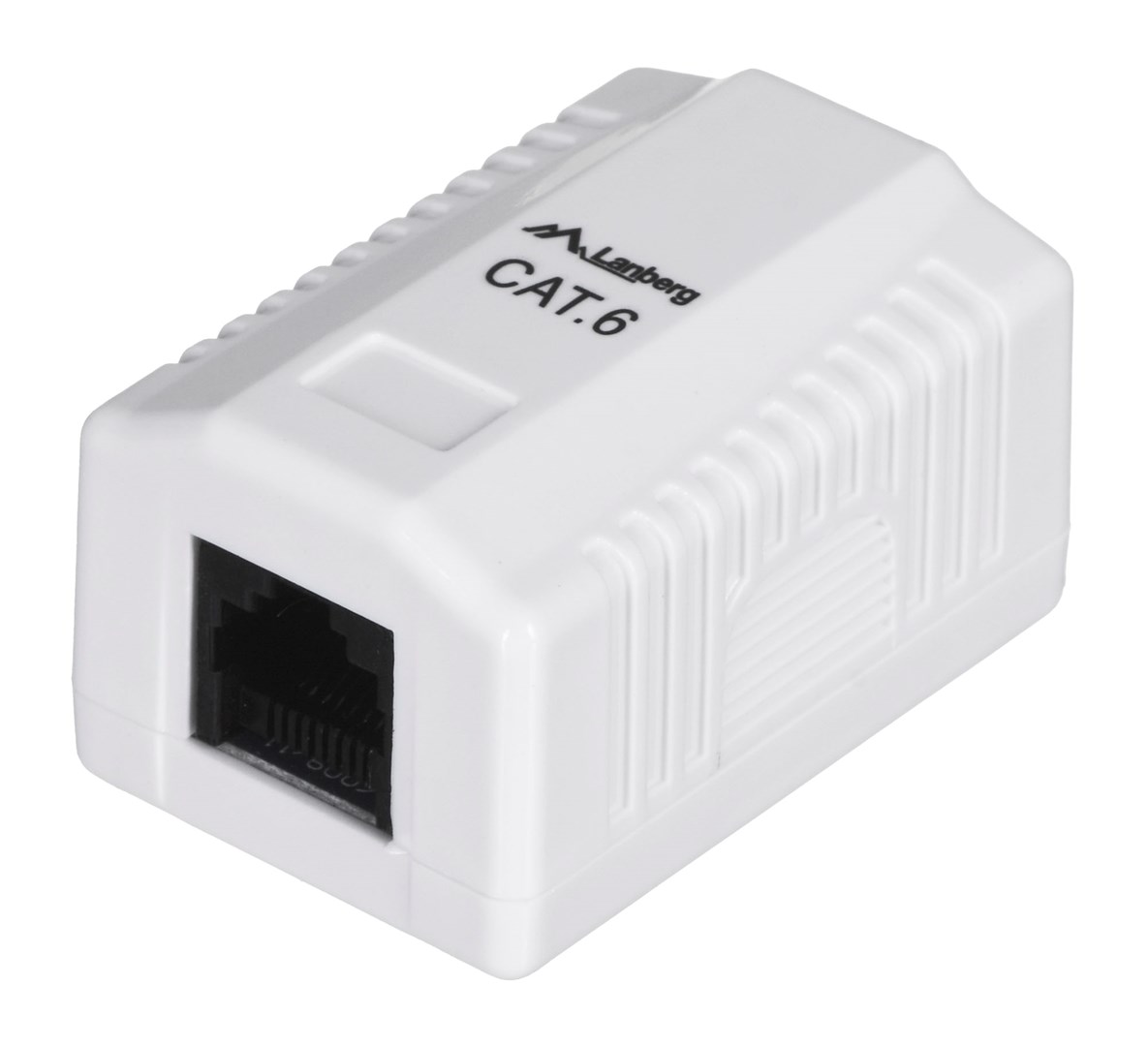 Gniazdo natynkowe Lanberg OU6-0001-W, 1x RJ45, biały — zdjęcie 1 z 6