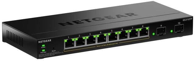 Switch Netgear GS310TP-200EUS 10p PoE 55W (PoE+: 8p) Managed Gigabit — zdjęcie 1 z 2