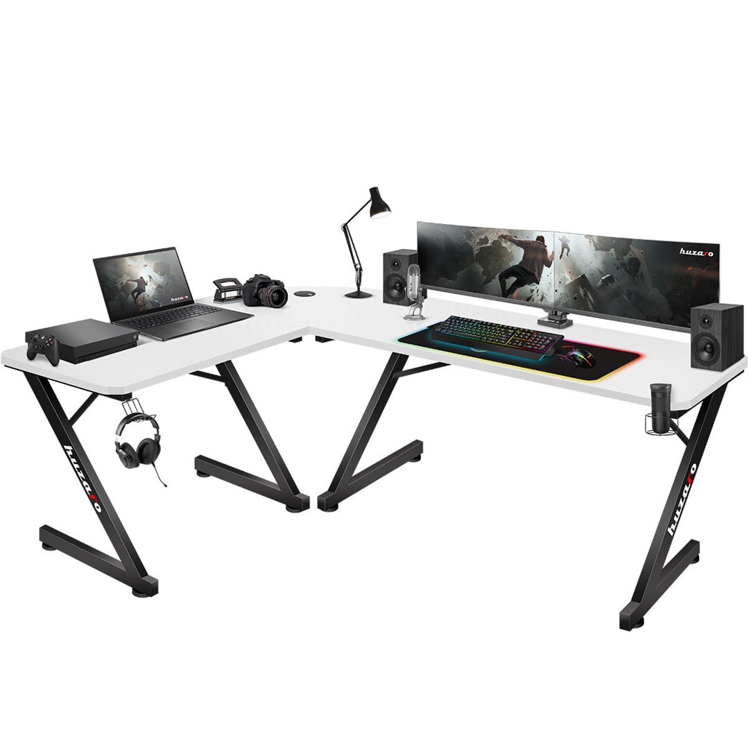 Biurko gamingowe Huzaro Hero 7.0 White — zdjęcie 1 z 5