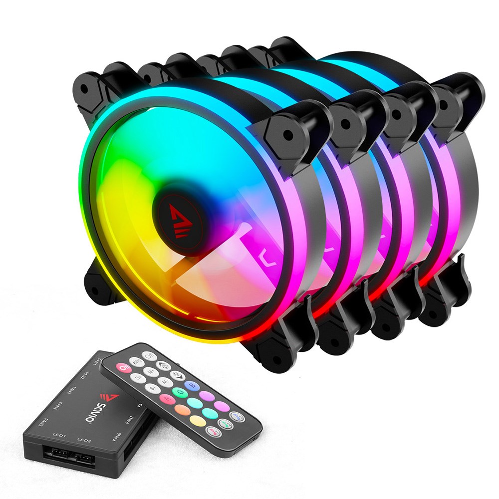 SAVIO ZESTAW 4 WENTYLATORÓW ARGB 120 MM FAN-01 — zdjęcie 1 z 8