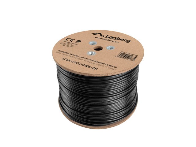 Lanberg LCU5-21CU-0305-BK, Kabel sieciowy 305m Cat5e — zdjęcie 1 z 2
