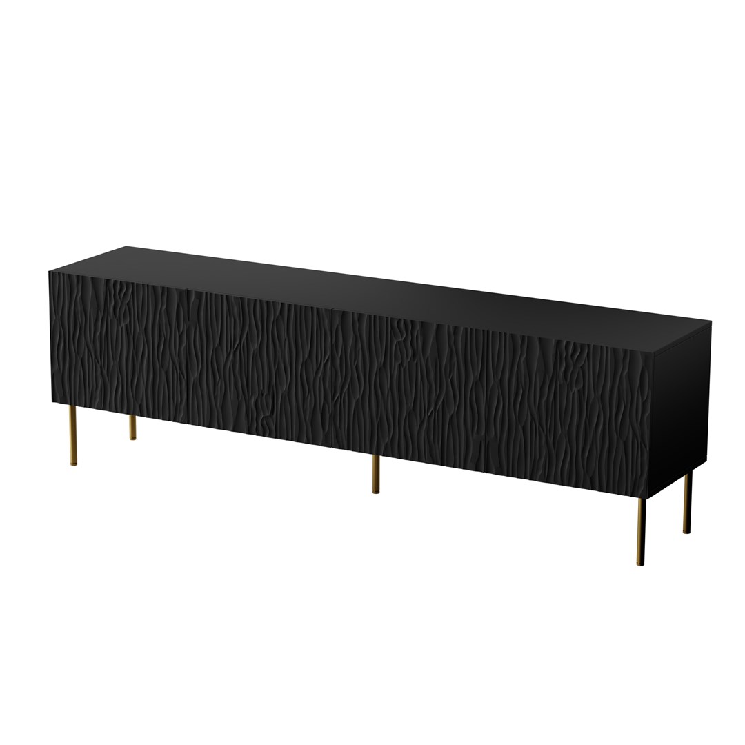 Szafka RTV JUNGLE 190x40,5x59,5 czarny mat — zdjęcie 1 z 6