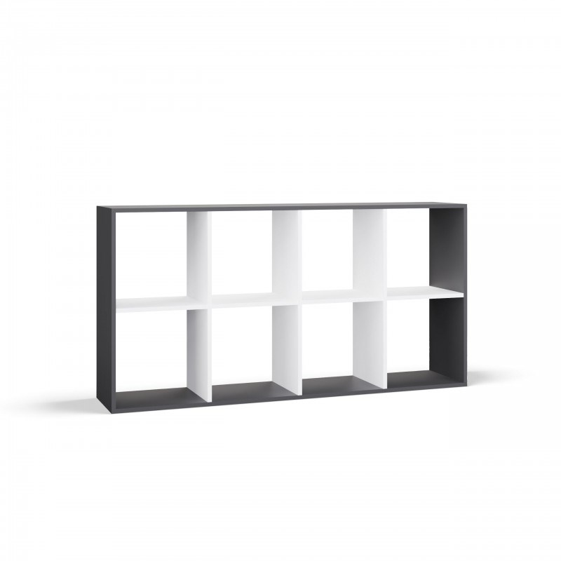 REGAŁ MALAX 2X4 ANTRACYT/BIEL — zdjęcie 1 z 8
