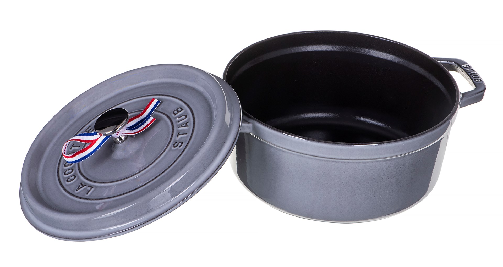 STAUB Garnek żeliwny okrągły 40500-246-0 3,8l grafitowy — zdjęcie 1 z 4