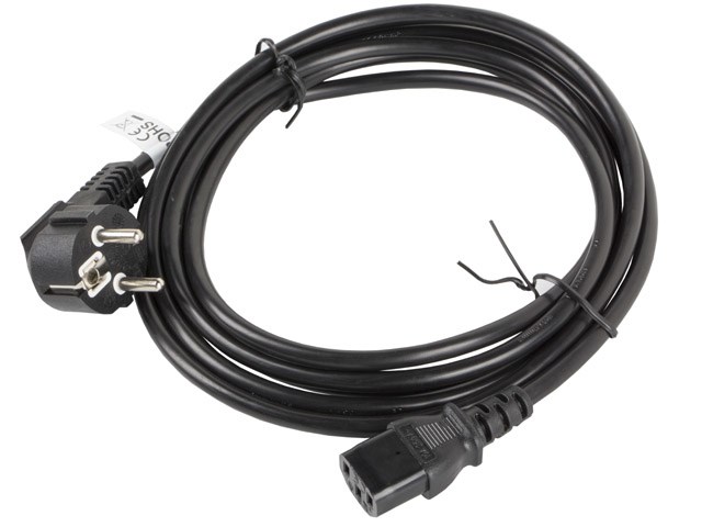 LANBERG KABEL ZASILAJĄCY VDE CEE 7/7 -> C13 3M — zdjęcie 1 z 4