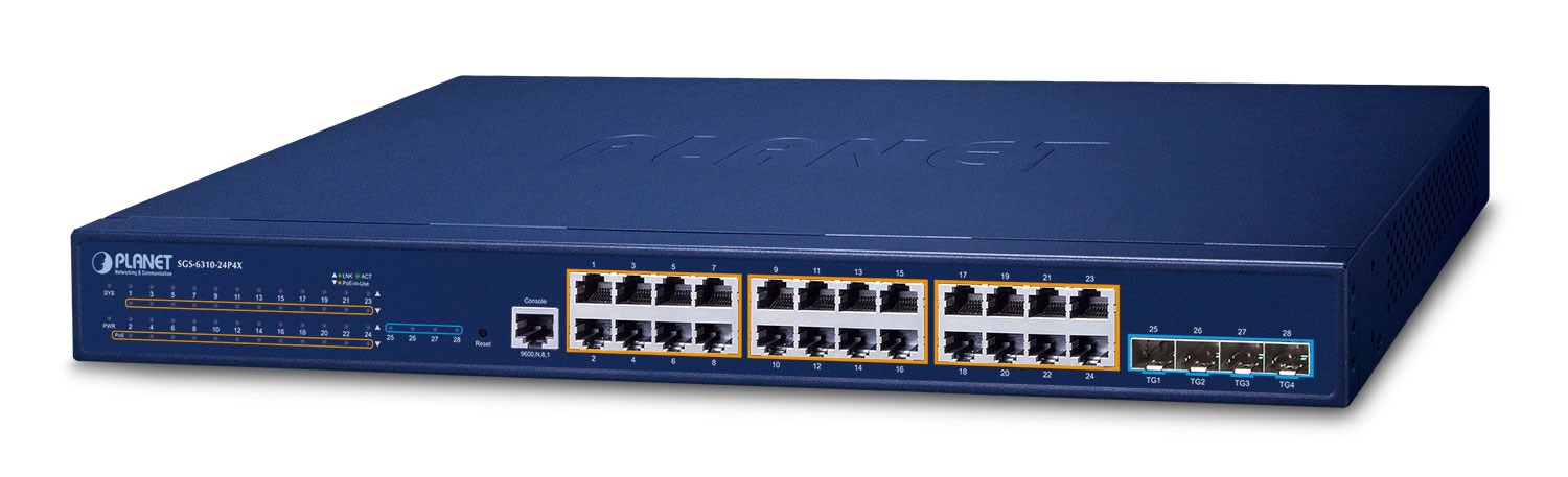 Switch Planet SGS-6310-24P4X Managed 1U Niebieski