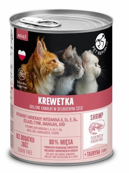 PetRepublic dla kota (adult) z krewetką 400 g