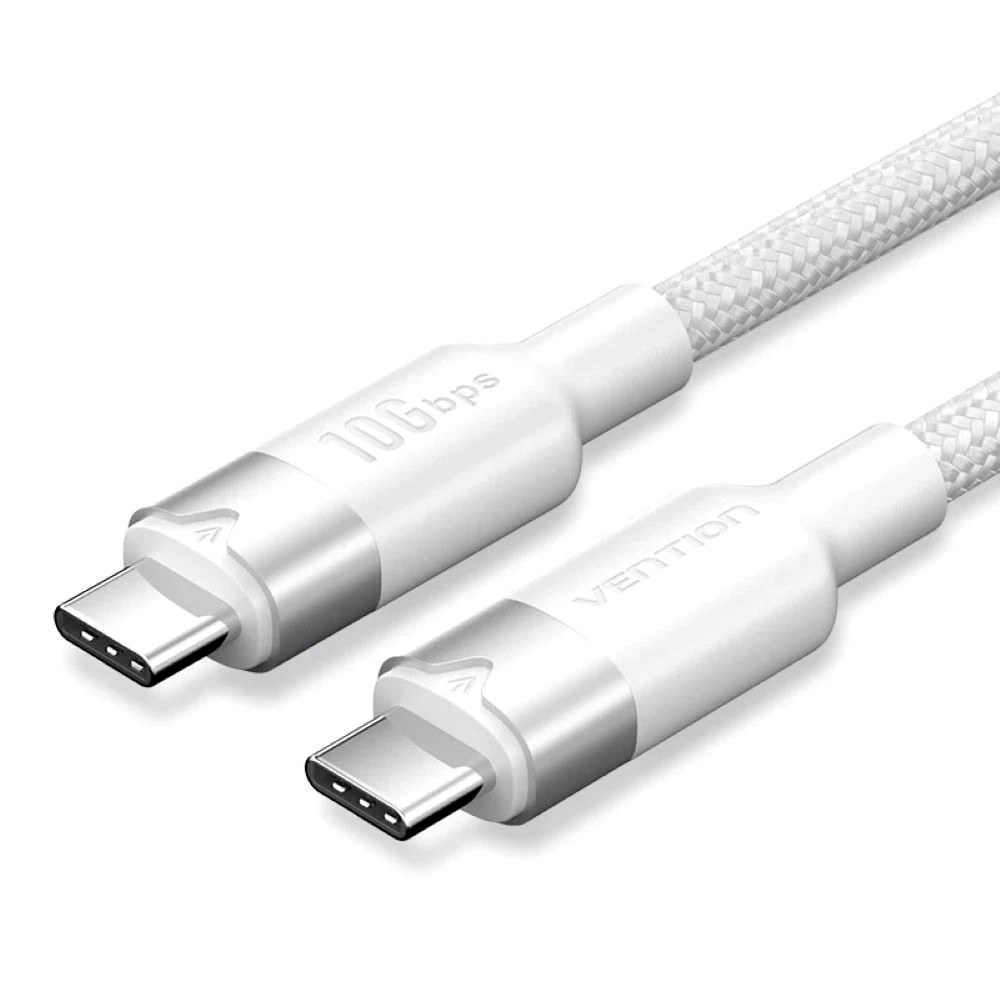 Kabel USB-C do USB-C Vention 5A 10Gbps 1m biały — zdjęcie 1 z 4