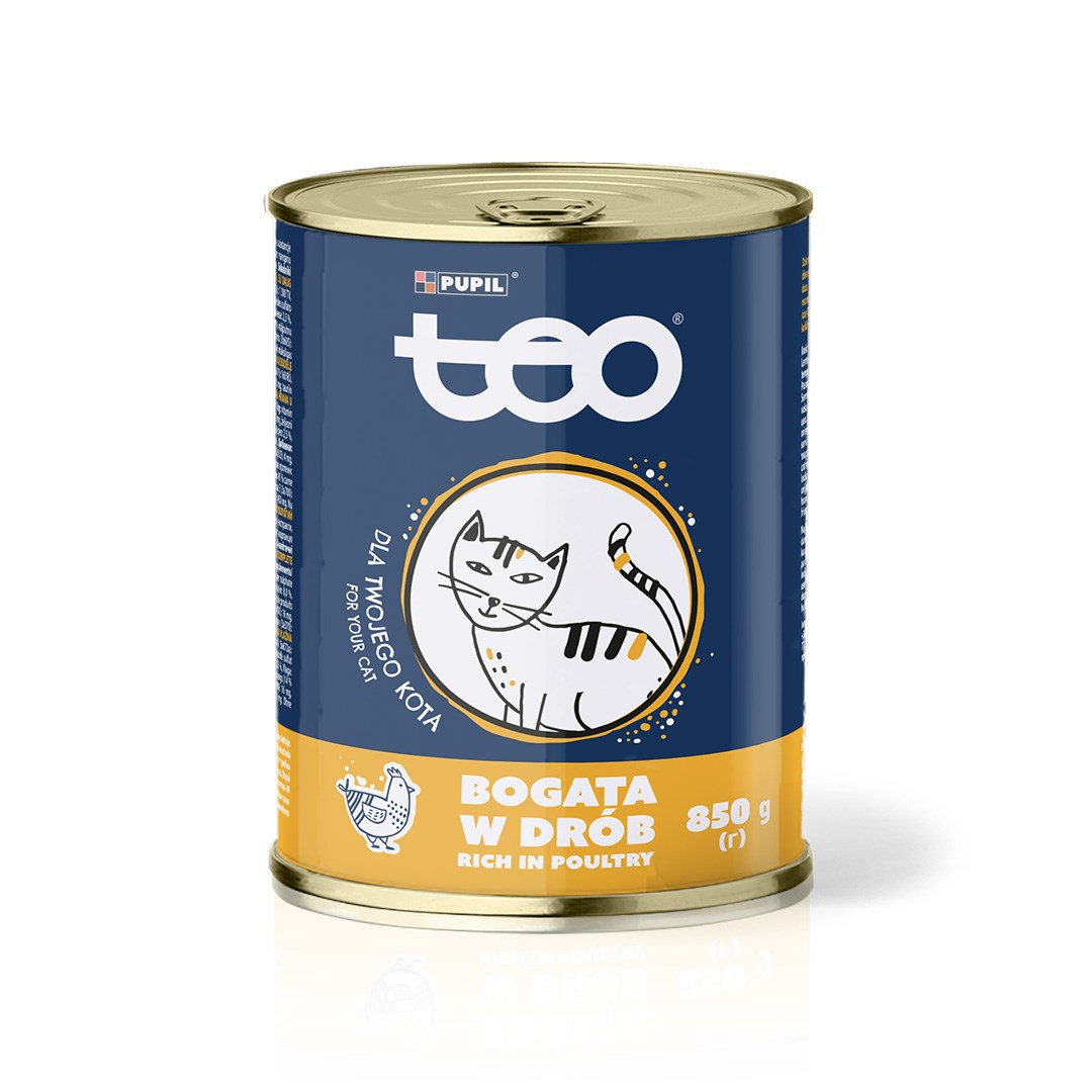 TEO bogata w drób Karma mokra 850g — zdjęcie 1 z 2