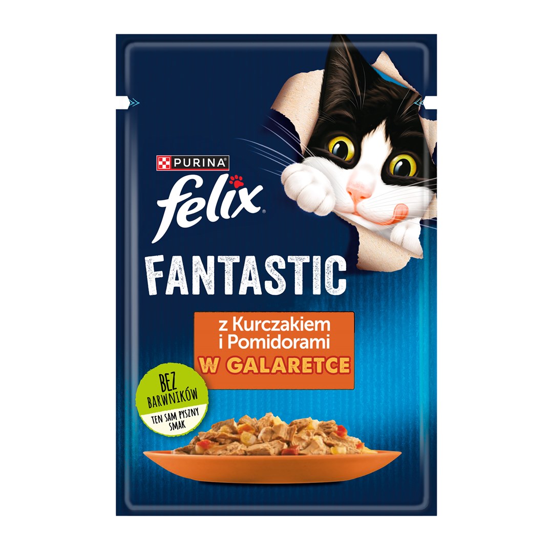 Purina Felix Fantastic Kurczak z Pomidorem 85g — zdjęcie 1 z 8
