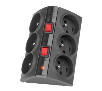Listwa przeciwprzepięciowa HSK DATA ALP-ACARsmart 10A, 3m, szara