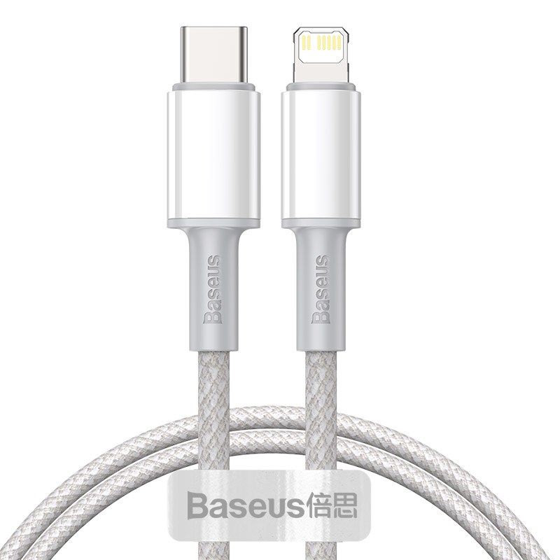 BASEUS KABEL USB-C DO LIGHTNING 20W, 5A, 1M Biały — zdjęcie 1 z 8