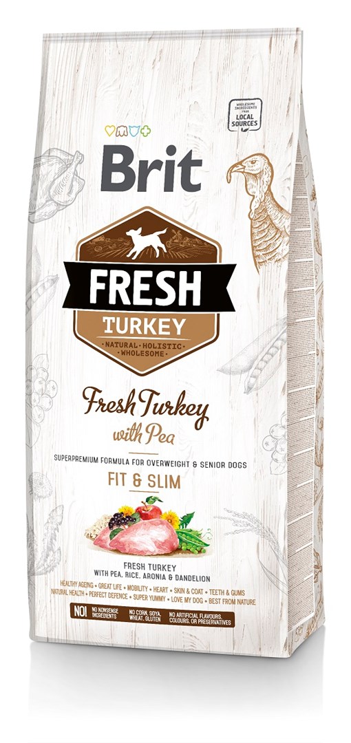 BRIT Fresh Turkey & Pea fit & slim - 12 kg