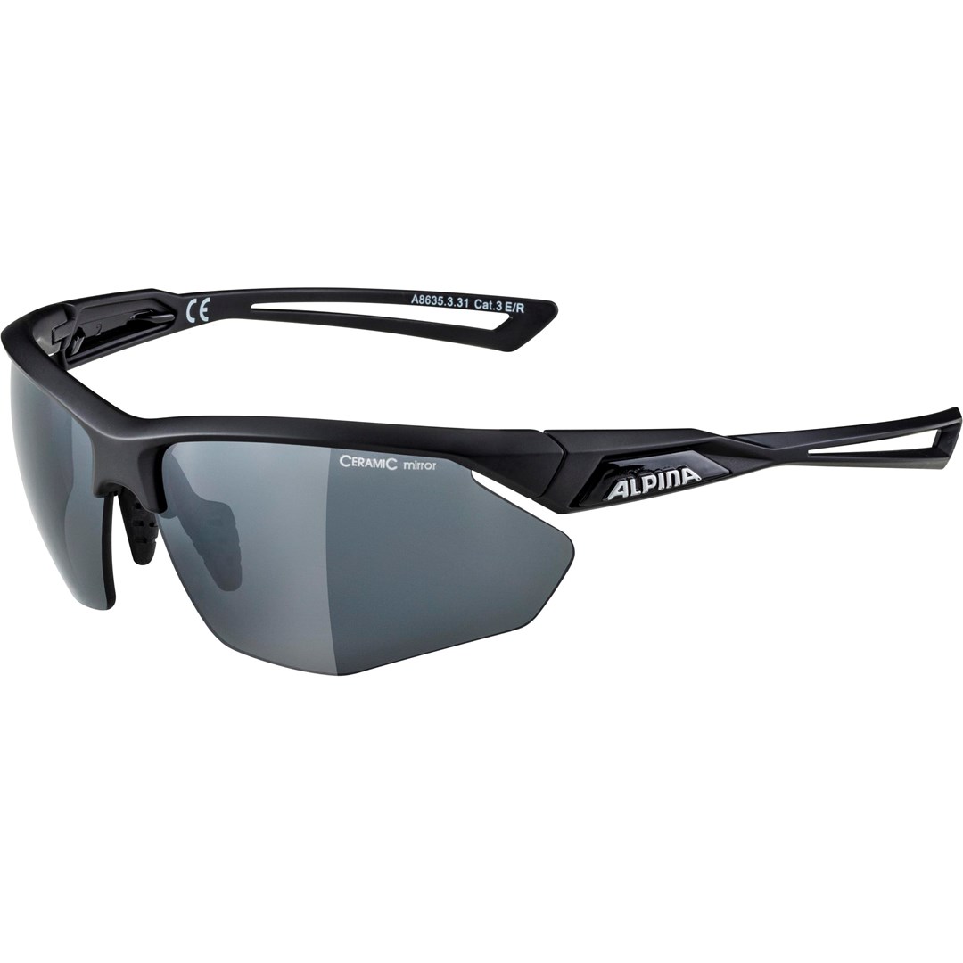 Okulary na rower ALPINA NYLOS HR czarne mat — zdjęcie 1 z 5