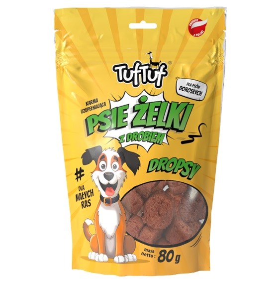 Tuf Tuf Psie żelki - dropsy drobiowe 80g — zdjęcie 1 z 2