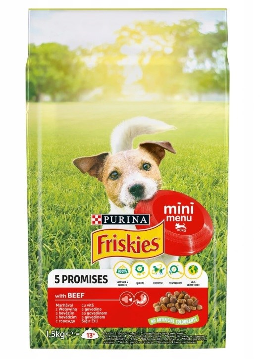 FRISKIES Mini Menu Wołowina z warzywami 1,5 kg