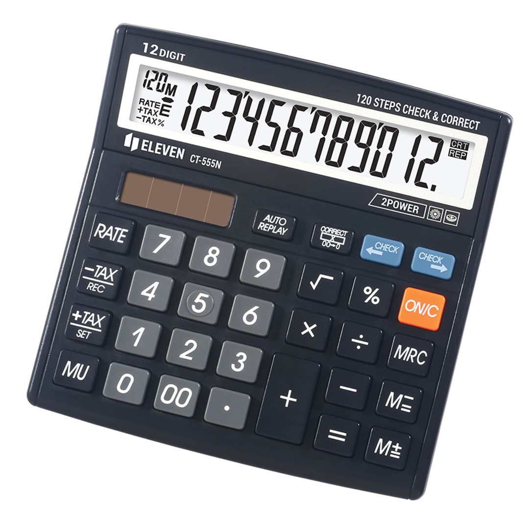 Eleven CT-555NE - Kalkulator biurowy czarny — zdjęcie 1 z 4