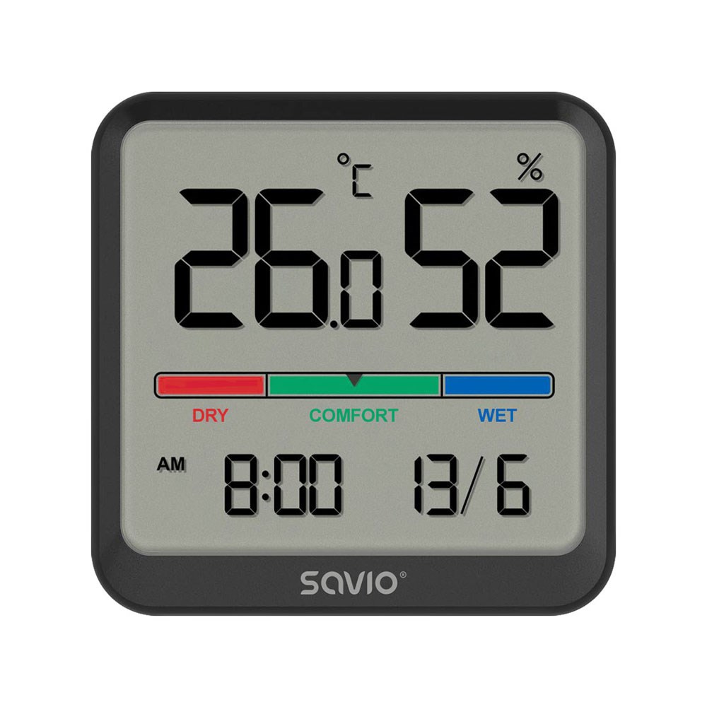 SAVIO STACJA POGODY SAVCT-01/B, LCD, Temperatura i Wilgotność — zdjęcie 1 z 5