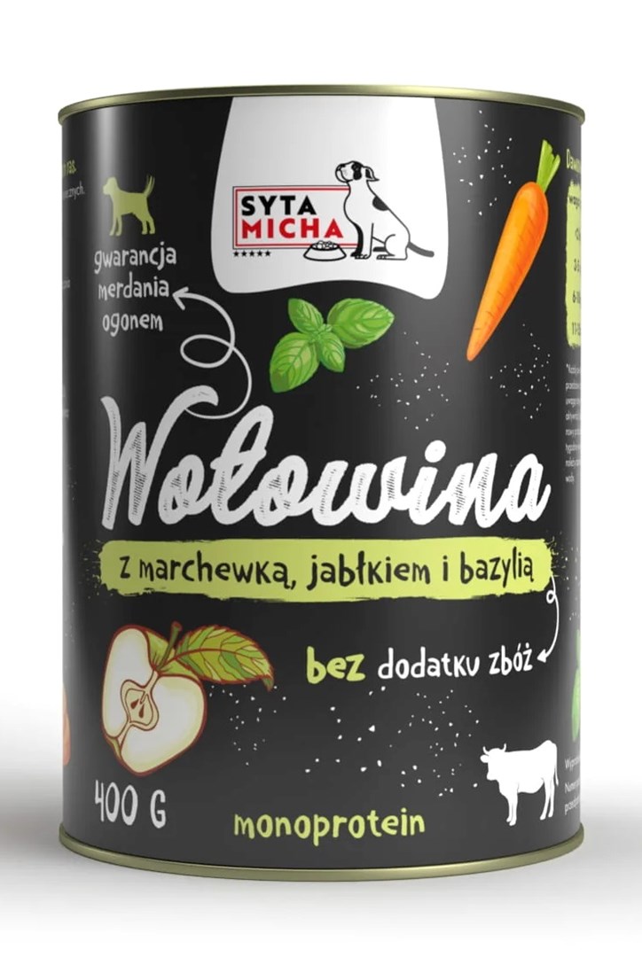 SYTA MICHA mokra karma wołowina z marchewką 400g