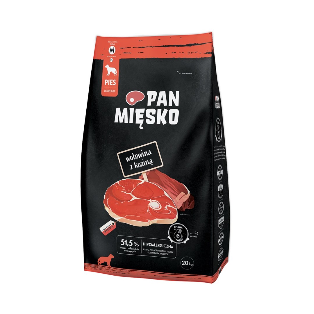 Pan Mięsko Wołowina z koziną 20kg