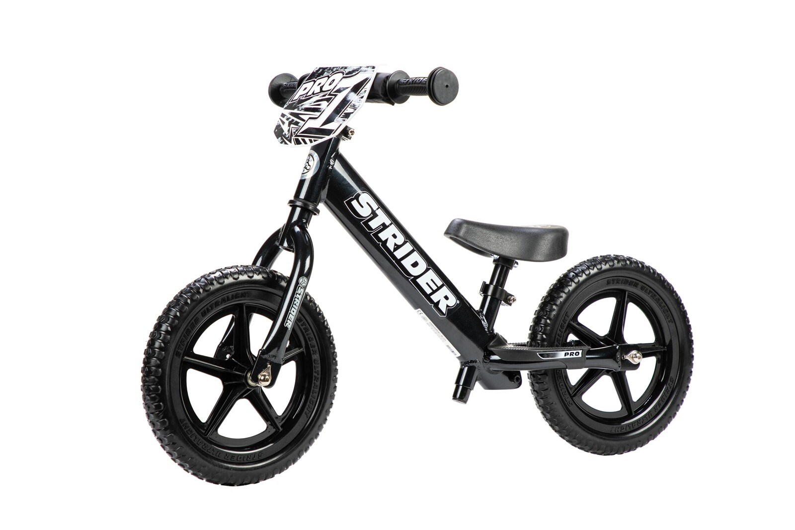 Strider Rowerek Biegowy 12" PRO Black Czarny — zdjęcie 1 z 8