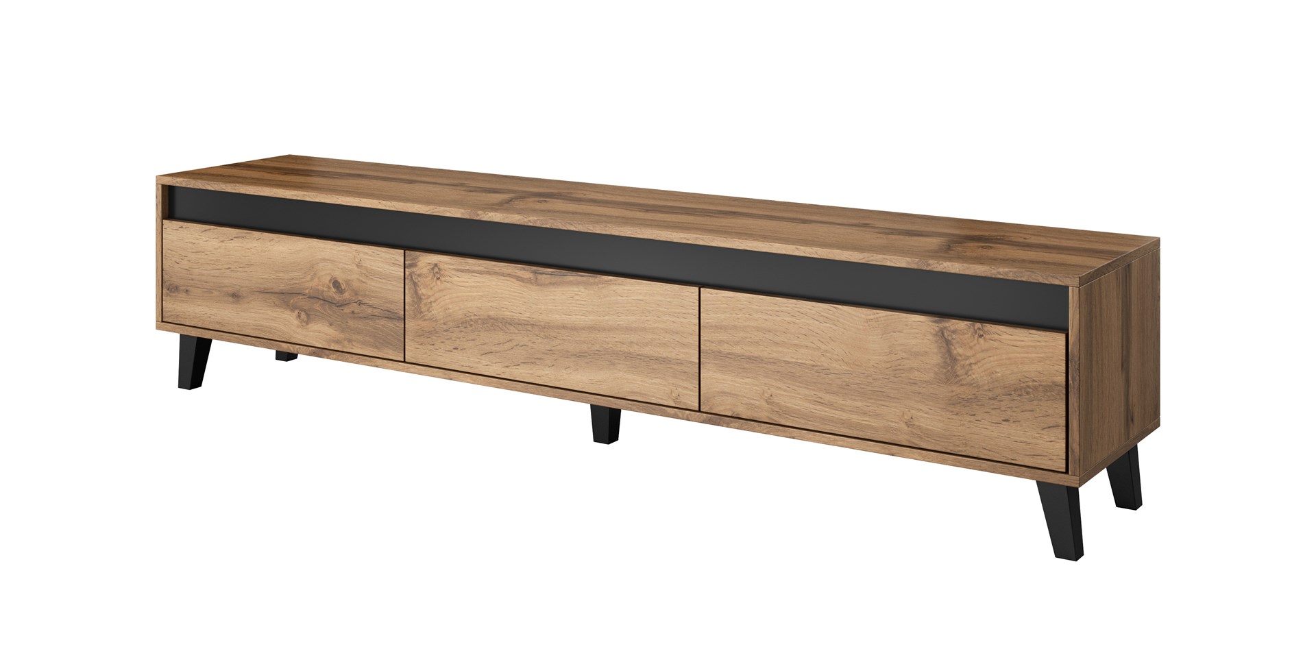 Szafka RTV NORD 185cm dąb wotan/antracyt — zdjęcie 1 z 4