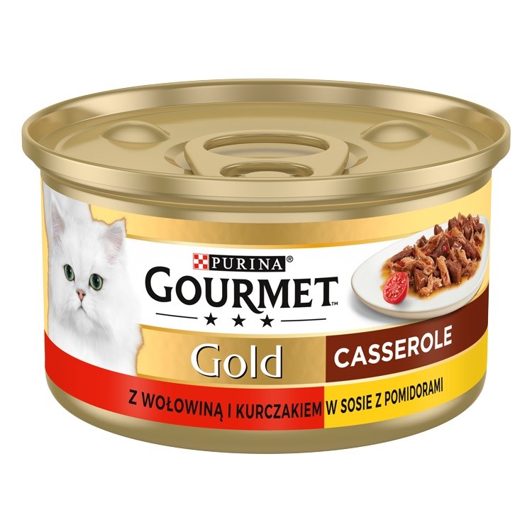 GOURMET GOLD Wołowina z kurczakiem 85g — zdjęcie 1 z 8