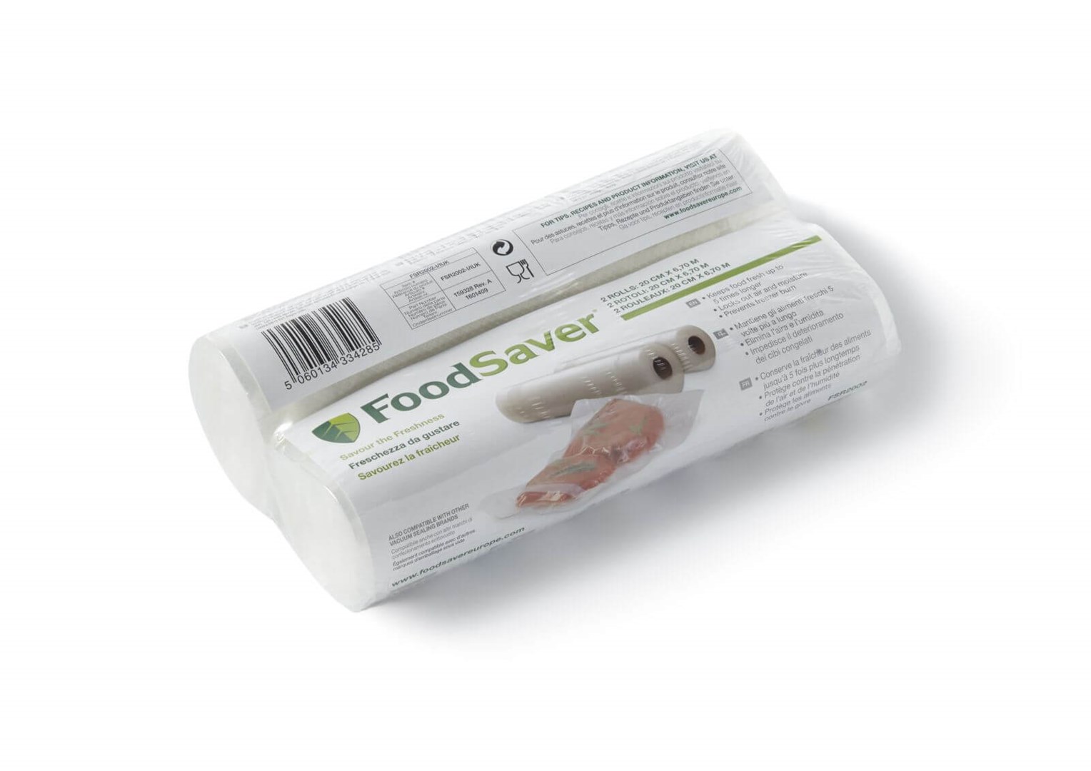 Worki do próżniowego pakowania żywności FoodSaver FSR2002-I (2 rolki; 20cm x 6,6m) — zdjęcie 1 z 2