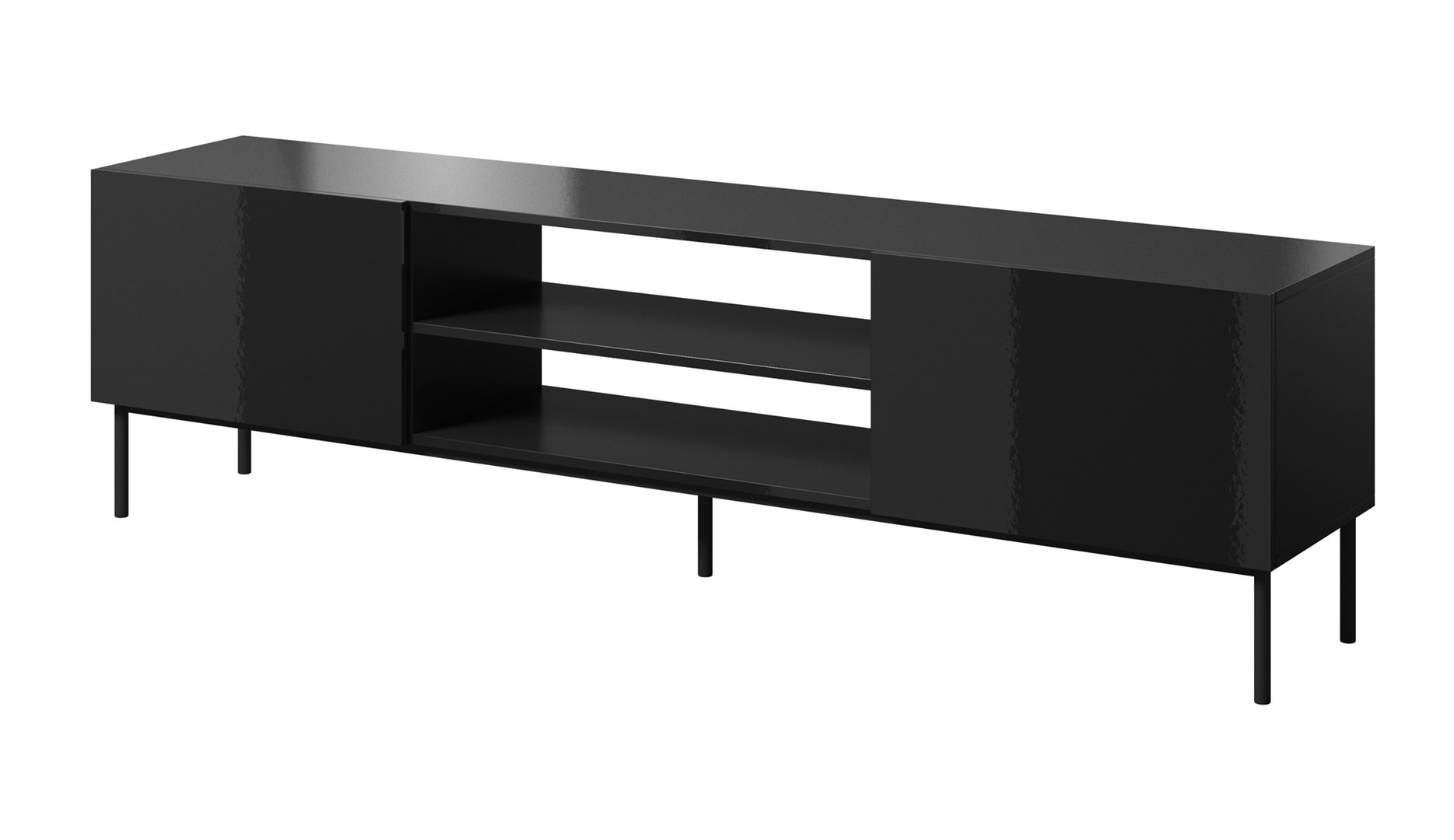 Szafka RTV SLIDE 200K czarna stal 200x40xH57 — zdjęcie 1 z 2