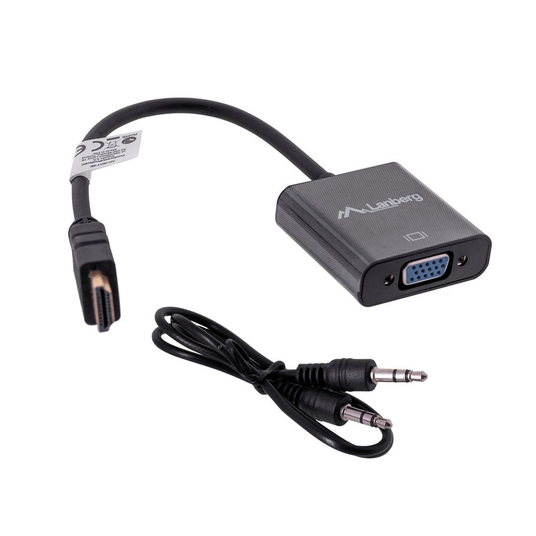 Adapter Lanberg AD-0017-BK HDMI do VGA — zdjęcie 1 z 7