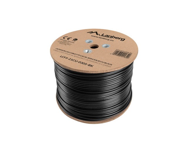 Kabel sieciowy Lanberg LCF5-21CU-0305-BK, 305m, Cat5e — zdjęcie 1 z 3