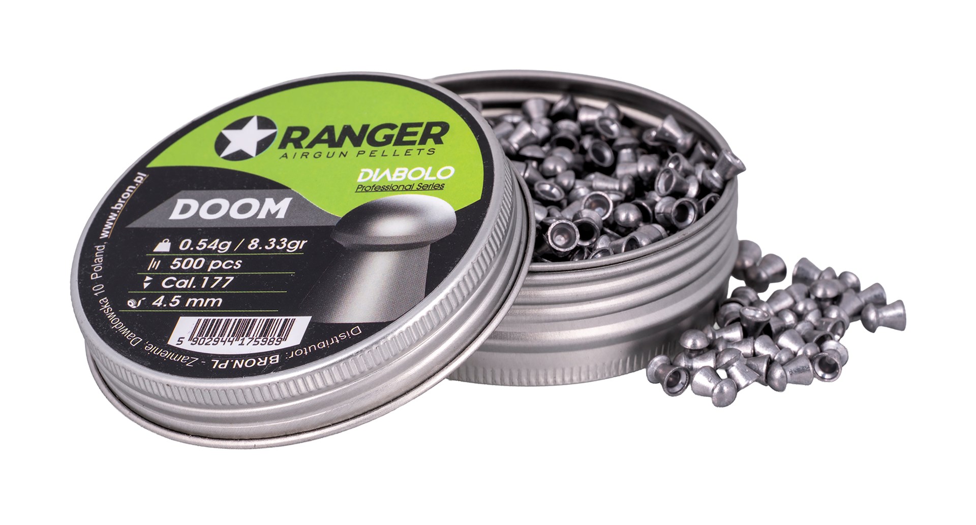 Śrut 4,5 mm RANGER Diabolo Professional Doom 500 szt. — zdjęcie 1 z 5