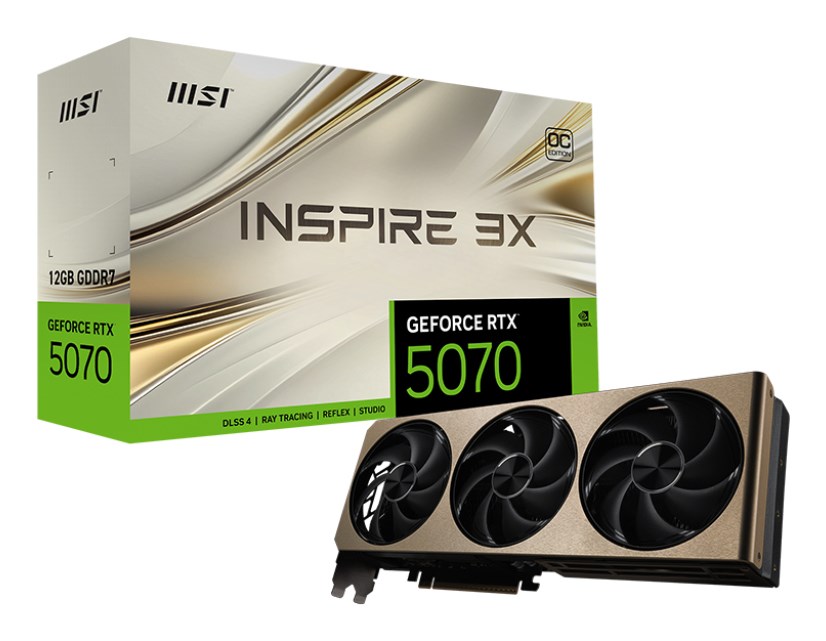 Karta graf. MSI RTX 5070 12G INSPIRE 3X OC — zdjęcie 1 z 5