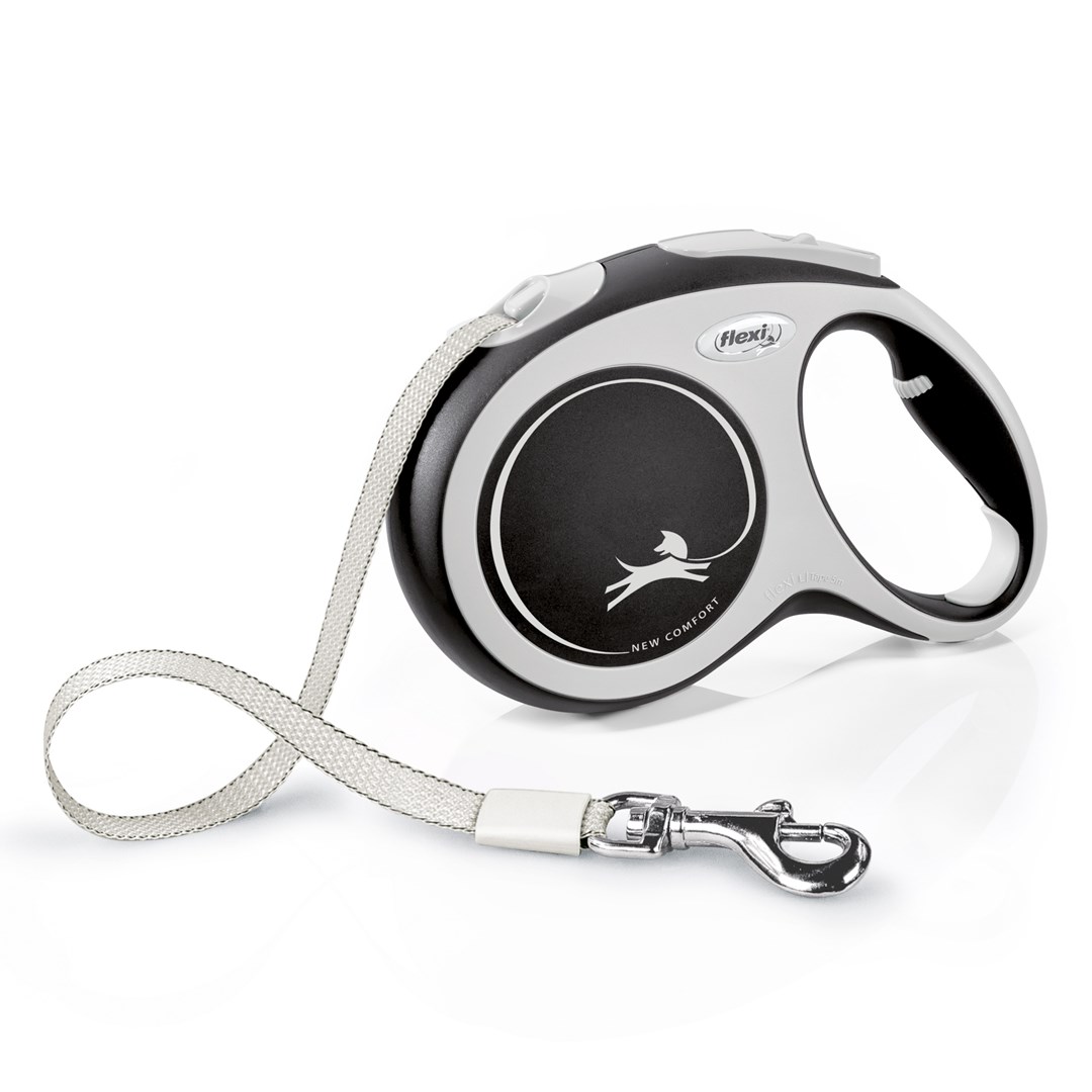 Smycz flexi New Comfort L 8m - czarna, do 50kg — zdjęcie 1 z 6