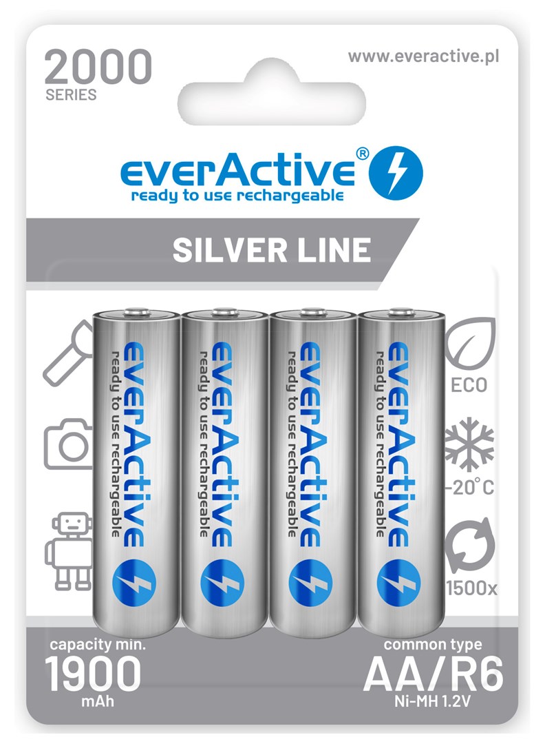 Zestaw akumulatorków everActive EVHRL6-2000 2000mAh — zdjęcie 1 z 2