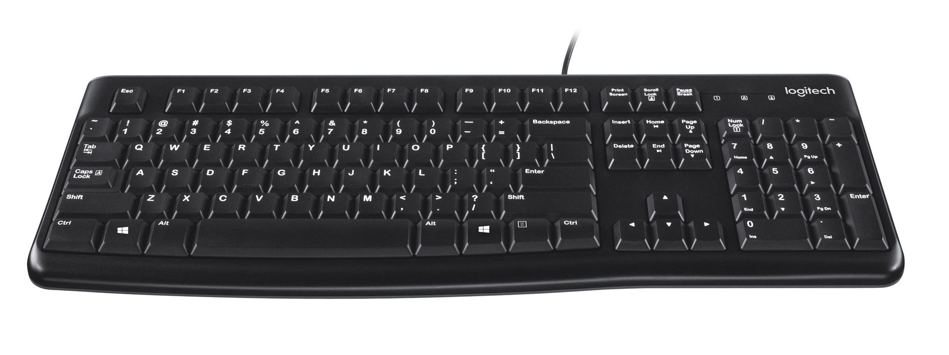 Klawiatura membranowa Logitech K120, czarna — zdjęcie 1 z 8