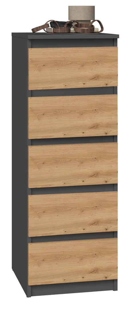 W5 KOMODA 5 SZUFLAD ANT/ART KOMPLET — zdjęcie 1 z 4