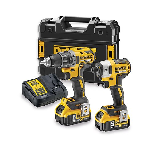 Wiertarko-wkrętarka DeWalt DCK268P2T-QW Czarny, Żóly