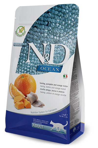 FARMINA N&D Ocean Herring, Pumpkin & Orange Adult 1,5kg — zdjęcie 1 z 8