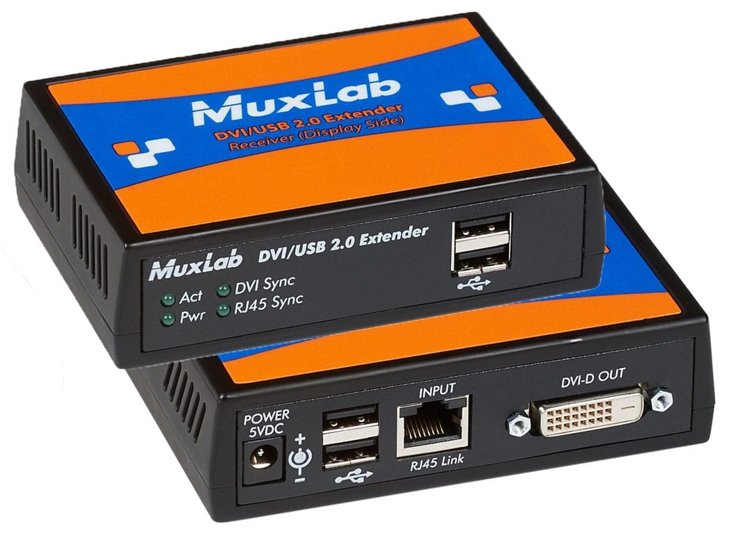 MUXLAB EXTENDER KIT DVI/USB 2.0 HDBASE T